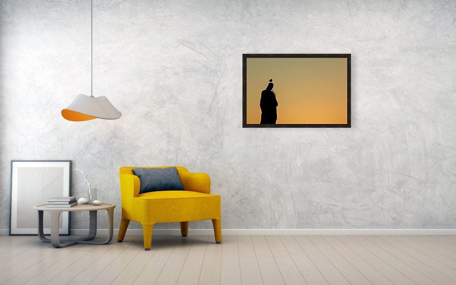 Minimalist Charles Bridge - Fine art photography print with black frame