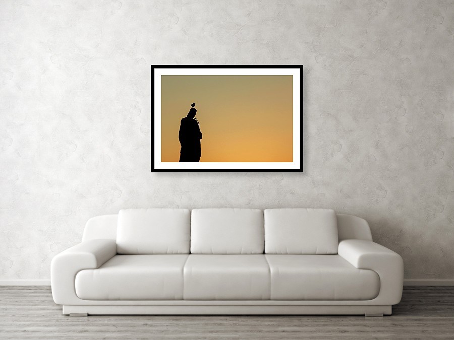 Photography Minimalist Charles Bridge - Fine Art Photography - Print on canvas with mat and frame.