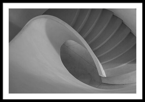 Stairs - Spiral staircase - Framed art print, Framed Architectural, Stairs – Spiral staircase – Framed art print