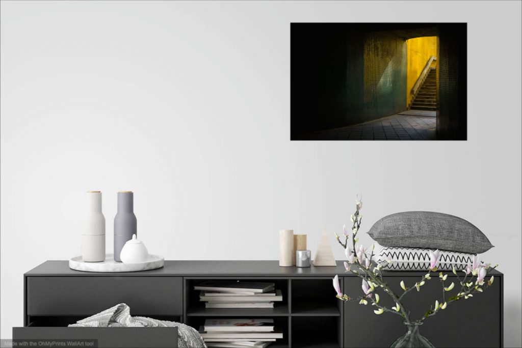 Architecture - visualisation of minimalist architectural photography in modern apartment.