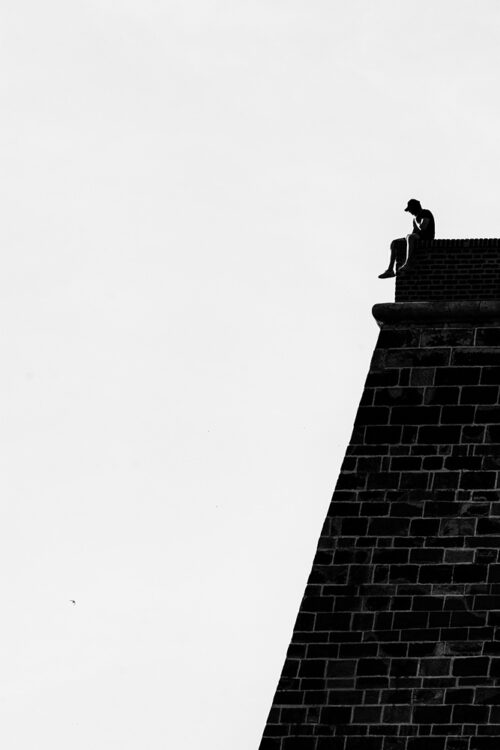 Sad Lonely Man - Fine Art Photography Print, Black & White, Sad Lonely Man – Fine Art Photography Print