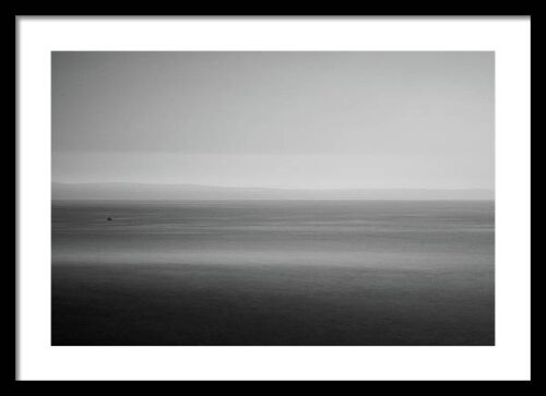 Minimalist Sea Landscape - Art Print with a Frame, Framed Minimalist, Minimalist Sea Landscape – Art Print with a Frame