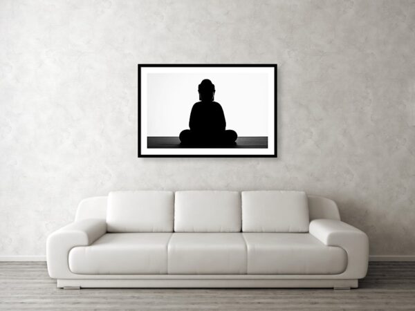 Art print of the Buddha Silhouette - Wall Art Visualisation