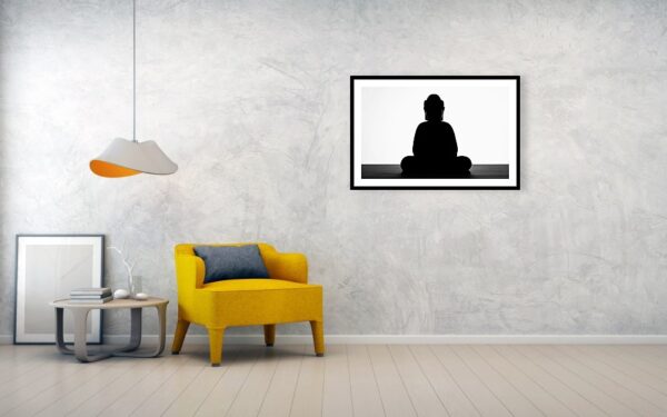 Art print of the Buddha Silhouette - Wall Art Visualisation