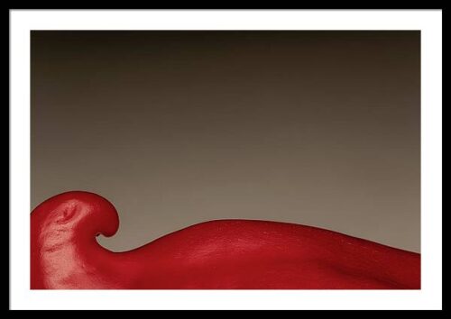 Red Pepper Minimalist Framed Art Print, Framed Abstract, Red Pepper Minimalist Framed Art Print