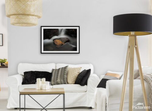 An image of domestic living room, minimalistic zen-like design, warm colors. Render image. - Abstract