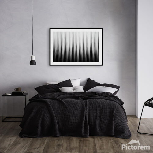 Poplars in motion - Abstract nature photography art print - Interior Visualisation - Abstract
