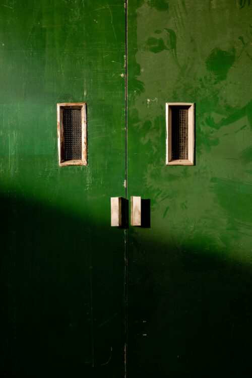 Green Doors - Minimalist architectural fine art photography print
