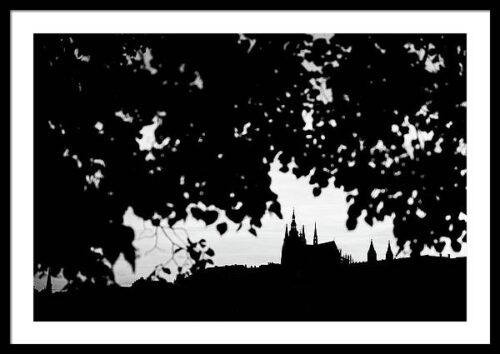 Prague Castle silhouette - Fine art framed print, Framed Photography, Prague Castle silhouette – Fine art framed print