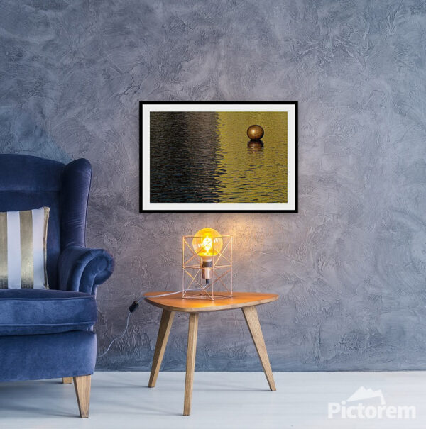 Abstract photograph of a buoy in water - Visualization of photography in the interior