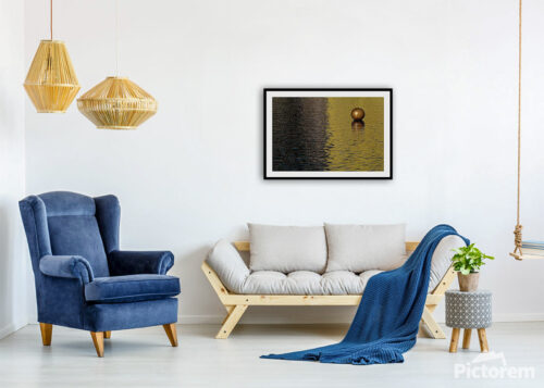 Abstract photograph of a buoy in water - Visualization of photography in the interior - Abstract