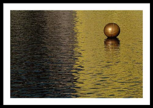 Abstract photograph of a buoy in water - Framed art print, Framed Minimalist, Abstract photograph of a buoy in water – Framed art print