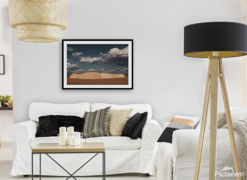 Modern architecture in the Gobi desert - Visualization in the interior - Desert