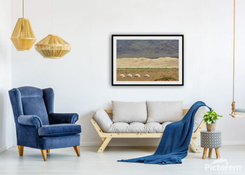 Sand dunes in Mongolia - Visualization in the interior - Desert
