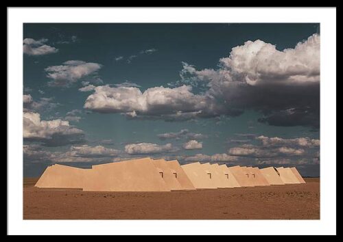 Framed art photography - Modern architecture in the Gobi desert in Mongolia, Framed Photography, Framed art photography – Modern architecture in the Gobi desert in Mongolia