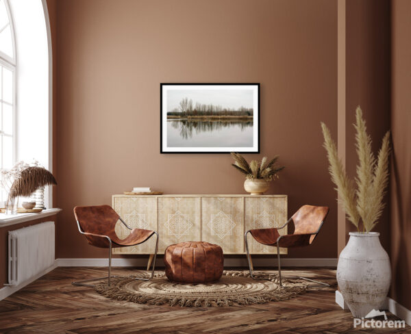 Trees reflecting in the water - Fine Art Photography Visualization in the interior