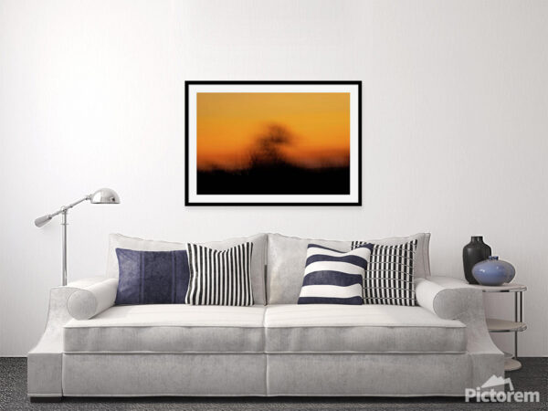 Abstract tree - Visualization of a photograph on an interior wall.