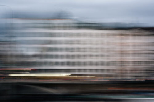 Abstract Photo of the Dancing House in Prague – Fine art print for sale - Art print by Martin Vorel