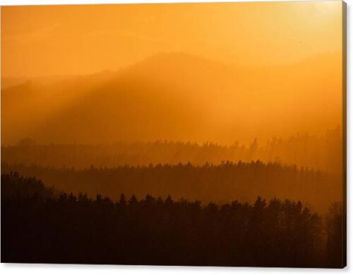 Hills in the Distance at Sunset - Canvas Print, Landscape Canvas Prints, Hills in the Distance at Sunset – Canvas Print
