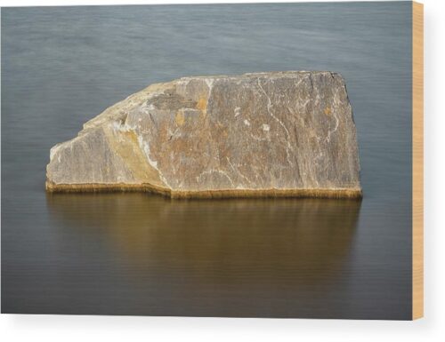 A rock in the water photograph - Wood print for sale, Wood Prints, a-rock-in-the-water-wood-print