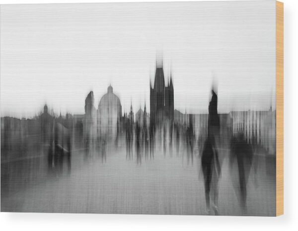 Charles Bridge in Prague – Abstract Fine Art – Wood Print