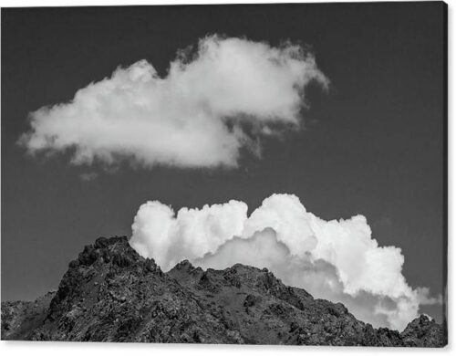 , Landscape Canvas Prints, black-and-white-clouds-over-the-rock-canvas-print