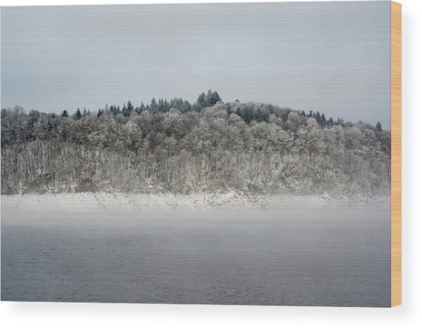 Frozen Forest by the Lake – Wood Print