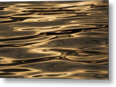 , Abstract Metal Prints, golden-water-metal-print