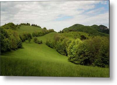 , Landscape Metal Prints, green-carpathian-hills-metal-print