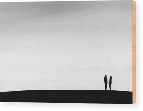 Two lovers photograph - Wood print for sale, Minimalist Wood Prints, love-minimalist-photography-wood-print