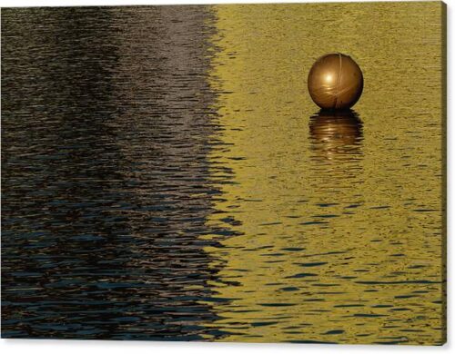 , Abstract Canvas Prints, minimal-golden-buoy-canvas-print