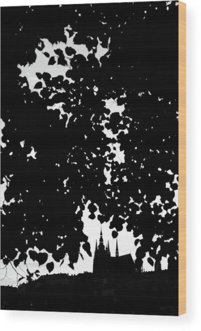 , Wood Prints, prague-castle-silhouette-ii-wood-print