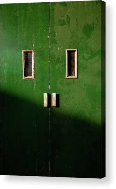 , Minimalist Acrylic Prints, the-green-doors-acrylic-print