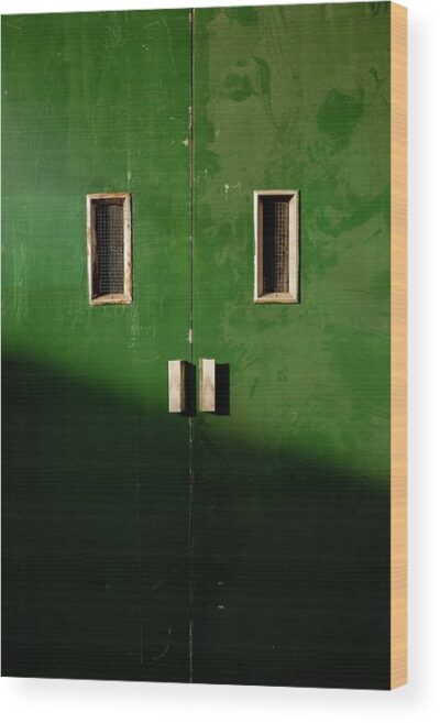 , Architectural Wood Prints, the-green-doors-wood-print