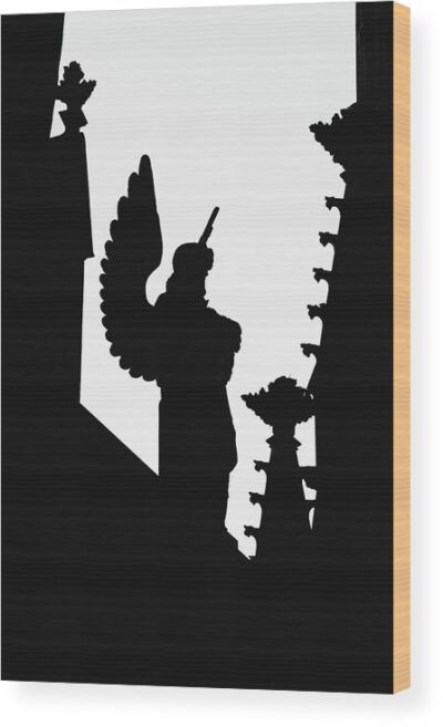 , Architectural Wood Prints, the-silhouette-of-an-angel-wood-print