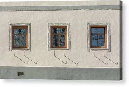 , Architectural Acrylic Prints, three-windows-on-minimalist-photograph-acrylic-print