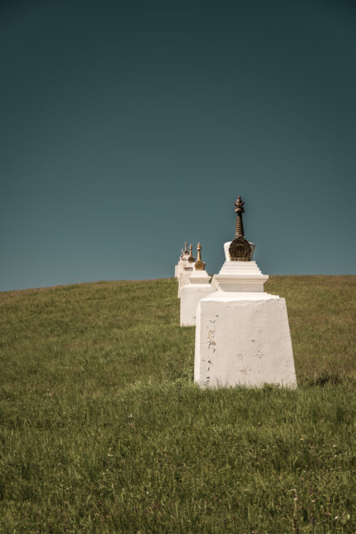 Buddhist stupas in Mongolia – Photograph for sale - Art print by Martin Vorel