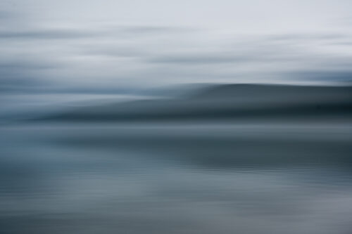 Abstract lake in Mongolia – Fine art photography print for sale - Art print by Martin Vorel