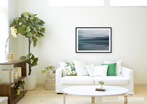 Abstract lake in Mongolia - Visualization (rendered image) of an image on a wall in a room. - Abstract