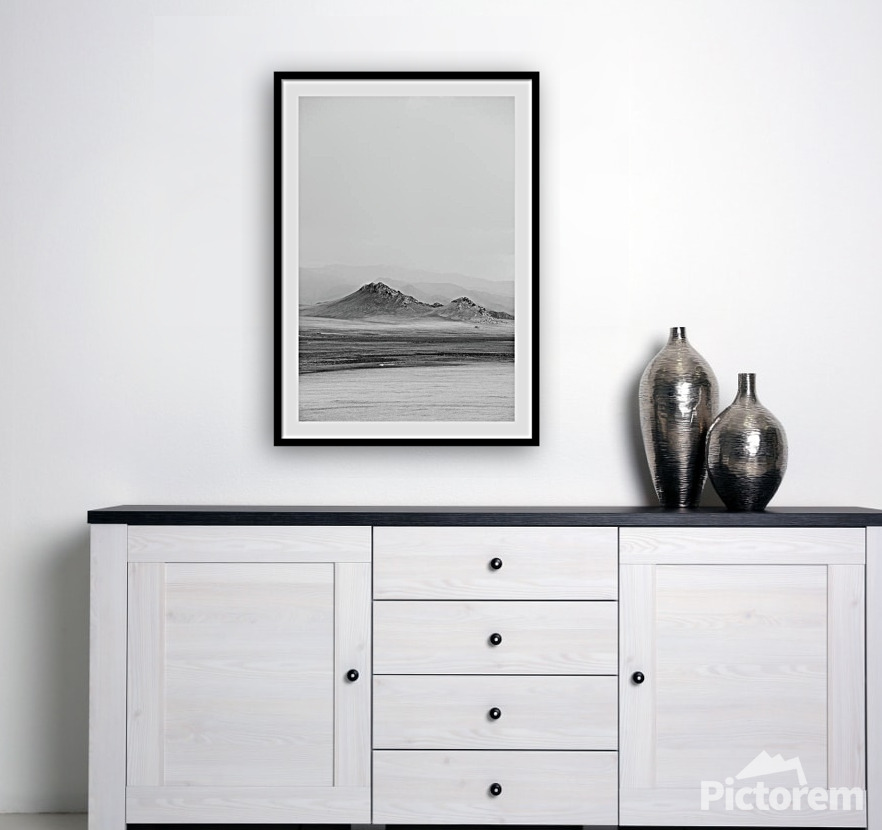 Affordable Ways to Add Luxury to Your Home with Fine Art Prints Mongolian landscape - Visualization (rendered image) of an image on a wall in a room.