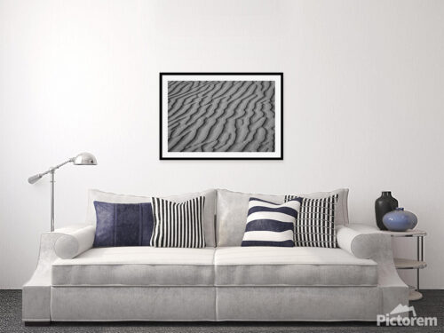 Sand dunes up close - Visualization (rendered image) of an image on a wall in a room. - Desert