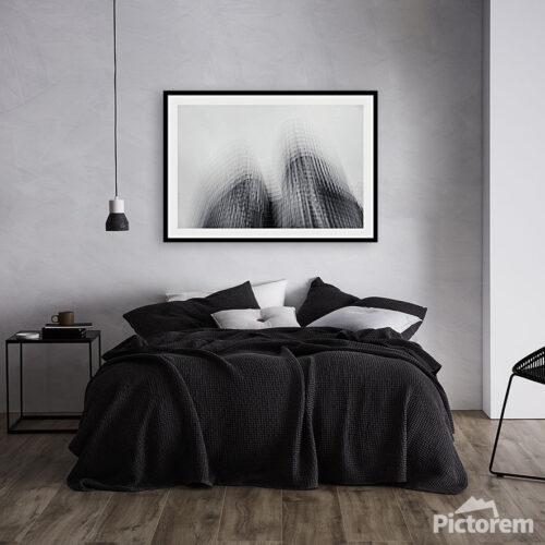 Abstract architecture photography - Multiple exposure I. - Visualization of the image on the wall of the apartment - Abstract