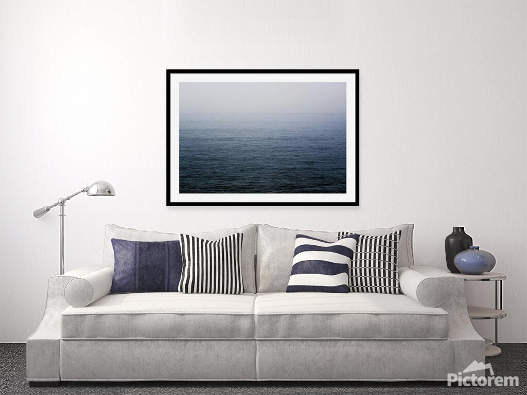 Affordable Ways to Add Luxury to Your Home with Fine Art Prints Abstract seascape - Multiple exposure - An image of domestic living room - render image.