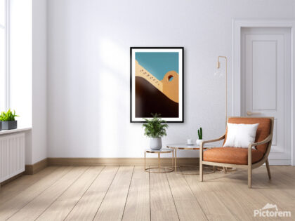 Arabic architecture minimalist photograph - An image of domestic living room - render image. - Abstract