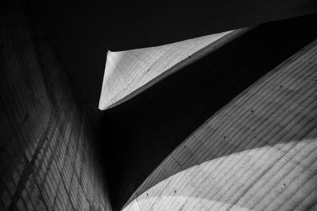 Abstract architectural photography of Emauzy monastery in Prague