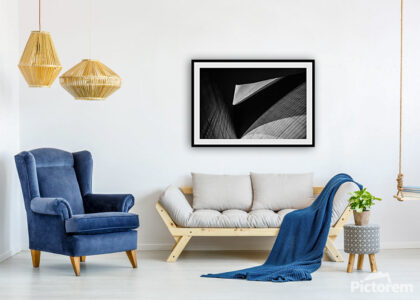 Abstract architectural photography - Emauzy monastery in Prague. An image of domestic living room - render image. - Abstract