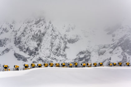 Snow cannons in the Alps - Fine art photography print for sale