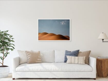 Architectural Desert Landscape - Visualization of framed print in modern interior - Abstract