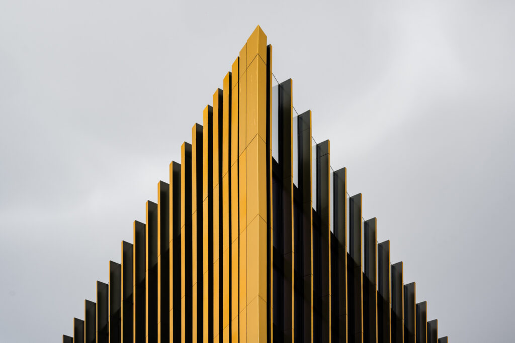 Geometric architecture pattern gold photography print