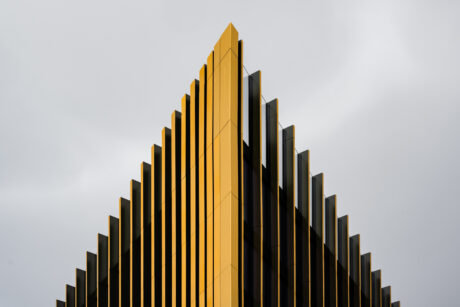 Geometric Architecture Pattern Gold Photography - Abstract